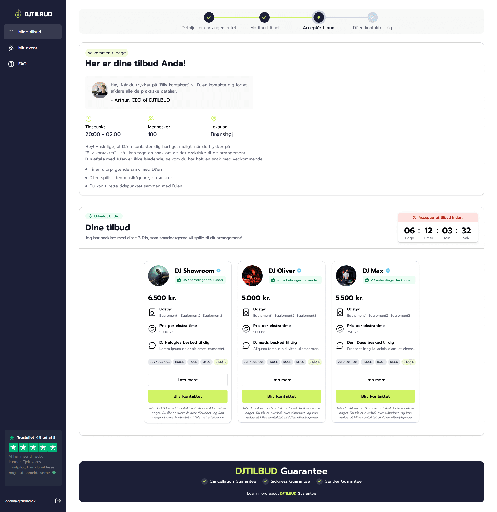 Billede af det gamle app design
